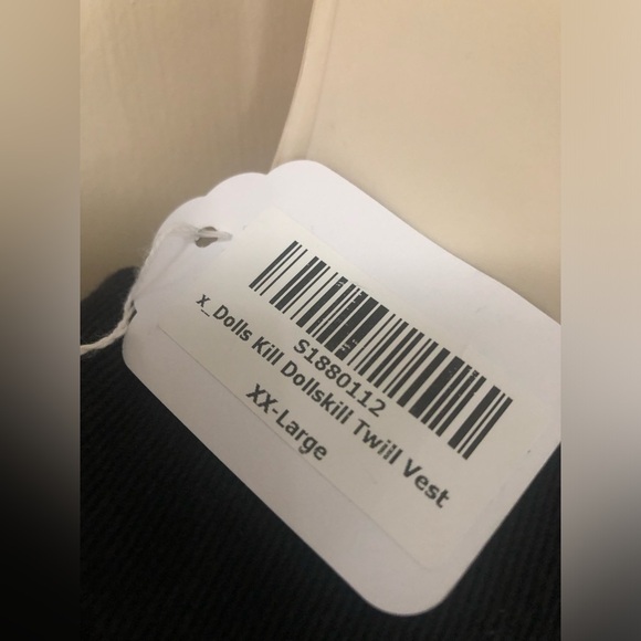 Dolls Kill Cropped Black Denim Jacket Size XX-Large - Picture 8 of 8